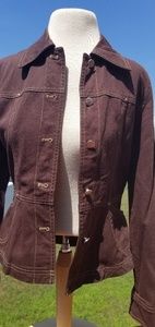 Tapered Chocolate Denim Jacket